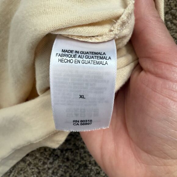 Lucky Brand X AC/DC Band Logo Shirt Cream Color Men’s Size XL - Picture 4 of 7